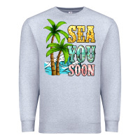 Heather Grey Sea you soon Premium Sweatshirt - NancyCooperArtShop