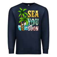Navy Sea you soon Premium Sweatshirt - NancyCooperArtShop