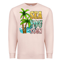 Pale Pink Sea you soon Premium Sweatshirt - NancyCooperArtShop