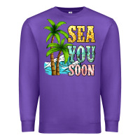 Purple Sea you soon Premium Sweatshirt - NancyCooperArtShop