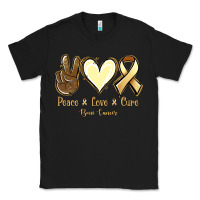 Black Peace Love Cure Bone Cancer Classic Tee - Jasminsmagicworld