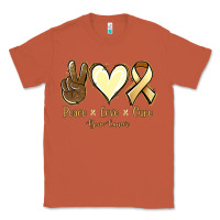 Copper Peace Love Cure Bone Cancer Classic Tee - Jasminsmagicworld