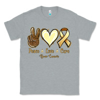 Heather Grey Peace Love Cure Bone Cancer Classic Tee - Jasminsmagicworld