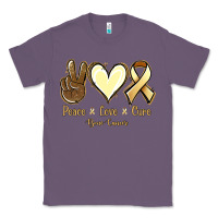 Lavender Peace Love Cure Bone Cancer Classic Tee - Jasminsmagicworld