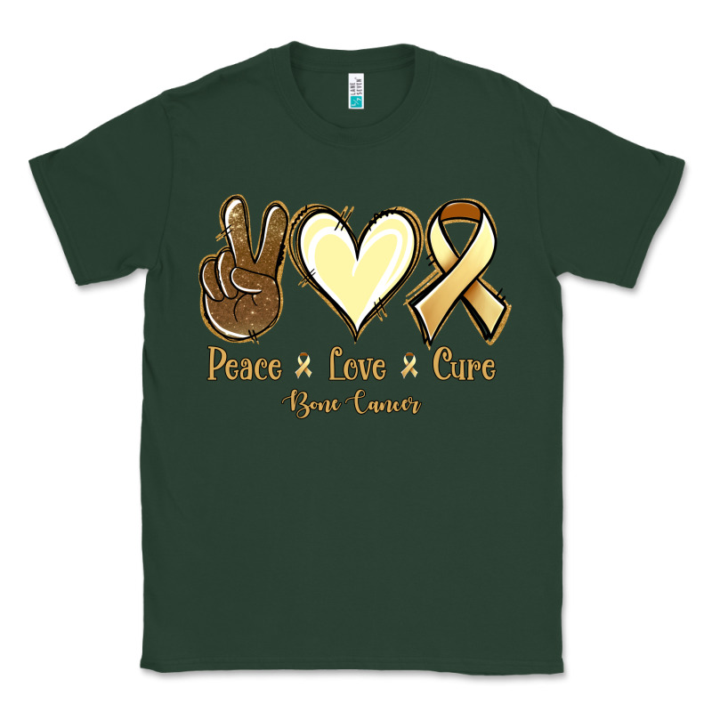 Peace Love Cure Bone Cancer Classic Tee by Jasminsmagicworld | Teevron