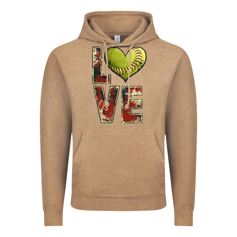 Softball Love Vintage Hoodie by JahusDesignShop | Teevron