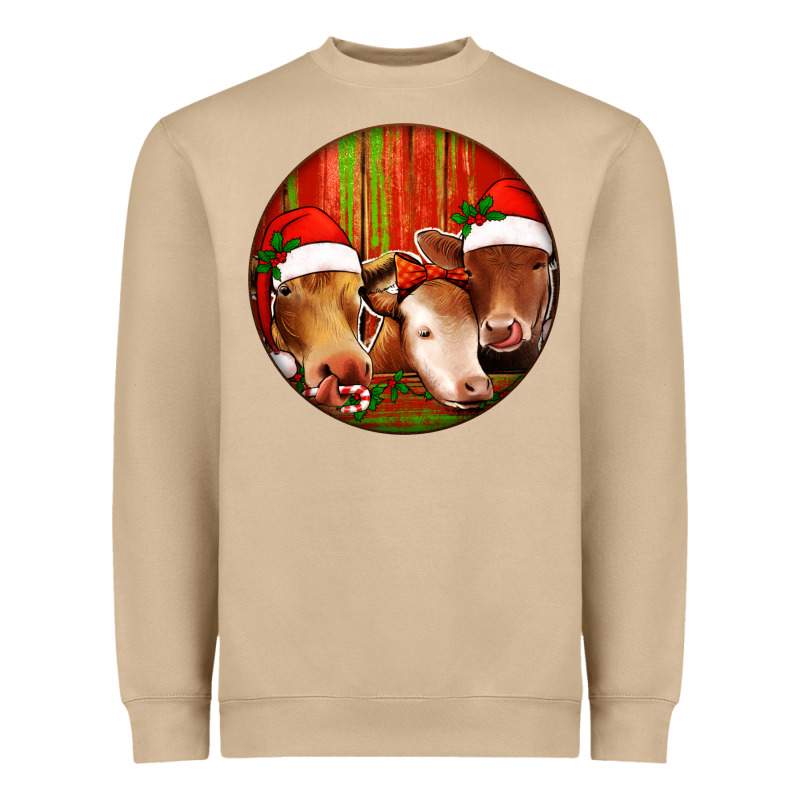 Christmas Cow, Heavyweight Sweatshirt by Jasminsmagicworld | Teevron