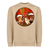 Mushroom Christmas Cow, Heavyweight Sweatshirt - Jasminsmagicworld