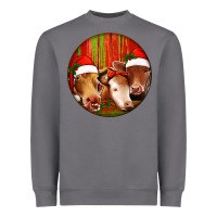 Storm Christmas Cow, Heavyweight Sweatshirt - Jasminsmagicworld