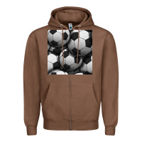 Chestnut soccer seamless pattern Zipper Hoodie - BundleAndBundleShop
