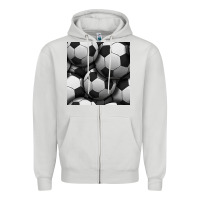 Dove Grey soccer seamless pattern Zipper Hoodie - BundleAndBundleShop