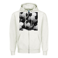 Oatmeal Heather soccer seamless pattern Zipper Hoodie - BundleAndBundleShop