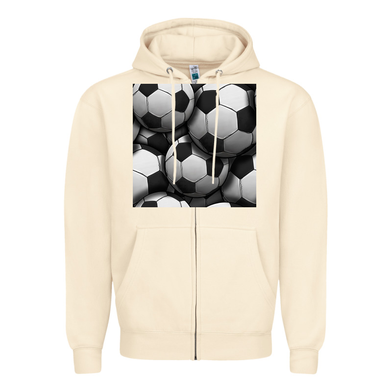 Soccer Seamless Pattern Zipper Hoodie by BundleAndBundleShop | Teevron