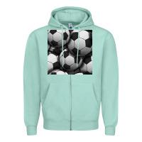 Seafoam soccer seamless pattern Zipper Hoodie - BundleAndBundleShop