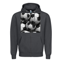 Smoke soccer seamless pattern Zipper Hoodie - BundleAndBundleShop