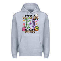 Heather Grey Let's go ghouls Premium Hoodie - NancyCooperArtShop