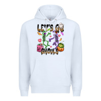 White Let's go ghouls Premium Hoodie - NancyCooperArtShop