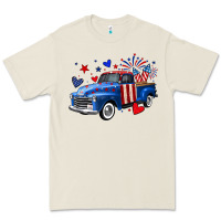 Bone 4th of July American flag truck Premium Tee - Neo Western
