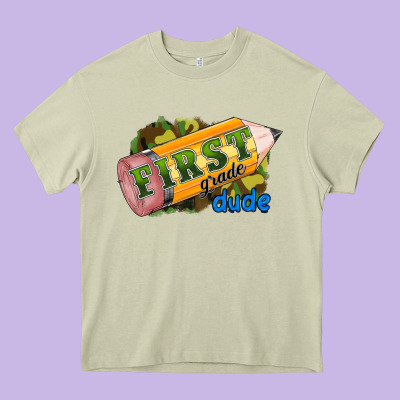 First Grade Dude Heavy Core Tee Designed By Ranaportraitstore