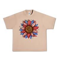 Burro American Flag Sunflower Urban Heavy Tee - LillyAllenDesigns