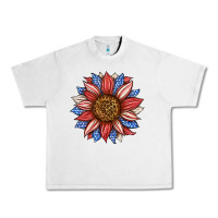 Lunar Rock American Flag Sunflower Urban Heavy Tee - LillyAllenDesigns