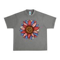 Tornado American Flag Sunflower Urban Heavy Tee - LillyAllenDesigns