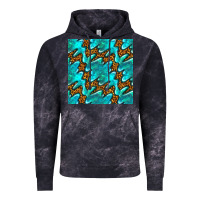 Cloud Black turquoise leopard seamless pattern Vintage Hoodie - BundleAndBundleShop