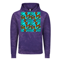 Cloud Purple turquoise leopard seamless pattern Vintage Hoodie - BundleAndBundleShop