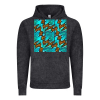 Vintage Arctic turquoise leopard seamless pattern Vintage Hoodie - BundleAndBundleShop