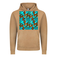 Vintage Camel turquoise leopard seamless pattern Vintage Hoodie - BundleAndBundleShop
