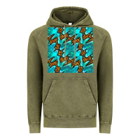 Vintage Olive turquoise leopard seamless pattern Vintage Hoodie - BundleAndBundleShop