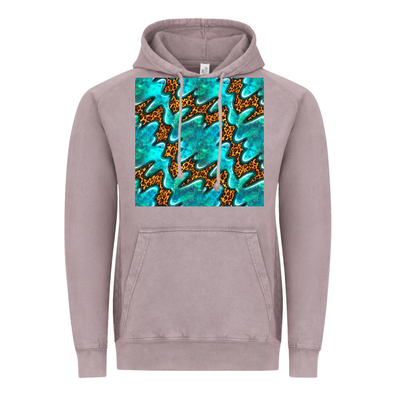 Turquoise Leopard Seamless Pattern Vintage Hoodie by BundleAndBundleShop | Teevron