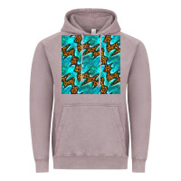 Vintage Zinc turquoise leopard seamless pattern Vintage Hoodie - BundleAndBundleShop