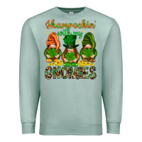 Seafoam shamrockin with my gnomies Premium Sweatshirt - NancyCooperArtShop