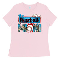 Bubblegum Pink baseball mini with leopard Ladies Tee - Zillion Design Studio
