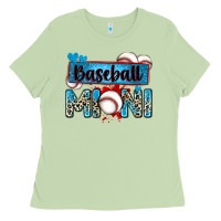 Matcha baseball mini with leopard Ladies Tee - Zillion Design Studio