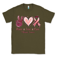 Army Green Peace Love Cure Uterine Cancer Classic Tee - Jasminsmagicworld