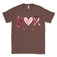 Chestnut Peace Love Cure Uterine Cancer Classic Tee - Jasminsmagicworld