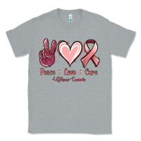 Heather Grey Peace Love Cure Uterine Cancer Classic Tee - Jasminsmagicworld