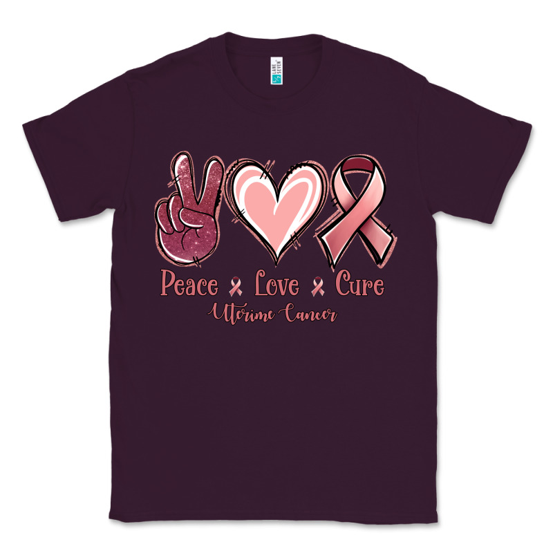 Peace Love Cure Uterine Cancer Classic Tee by Jasminsmagicworld | Teevron