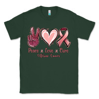Sports Green Peace Love Cure Uterine Cancer Classic Tee - Jasminsmagicworld