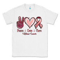 White Peace Love Cure Uterine Cancer Classic Tee - Jasminsmagicworld