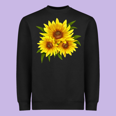 Maximillian Perennial Sunflower Heavyweight Sweatshirt Designed By Lillyallendesigns