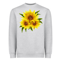 Heather Grey maximillian perennial sunflower Heavyweight Sweatshirt - LillyAllenDesigns