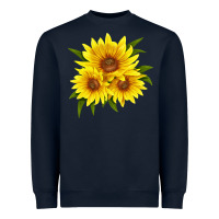 Navy maximillian perennial sunflower Heavyweight Sweatshirt - LillyAllenDesigns
