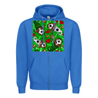 True Royal soccer gnomes and hearts seamless pattern Zipper Hoodie - BundleAndBundleShop