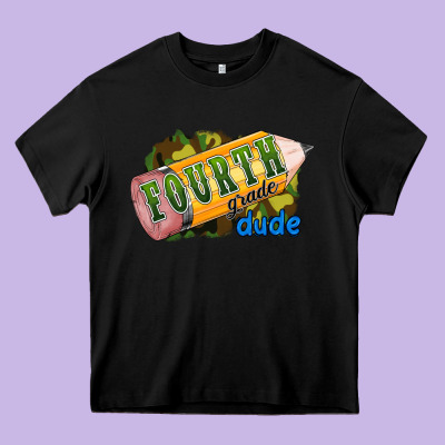 Fourth Grade Dude Heavy Core Tee Designed By Ranaportraitstore