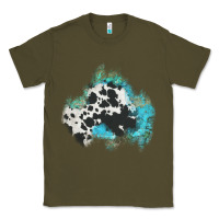 Army Green cowhide turquoise patch Classic Tee - AdoDesignShop