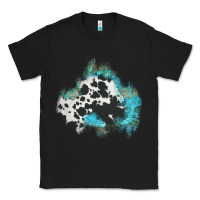 Black cowhide turquoise patch Classic Tee - AdoDesignShop