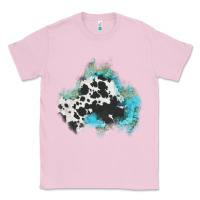 Bubblegum Pink cowhide turquoise patch Classic Tee - AdoDesignShop